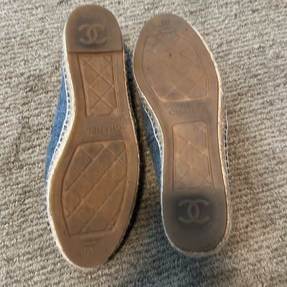 Like NEW Chanel Denim CC Espadrilles 40 Demim Black - Picture 3 of 10